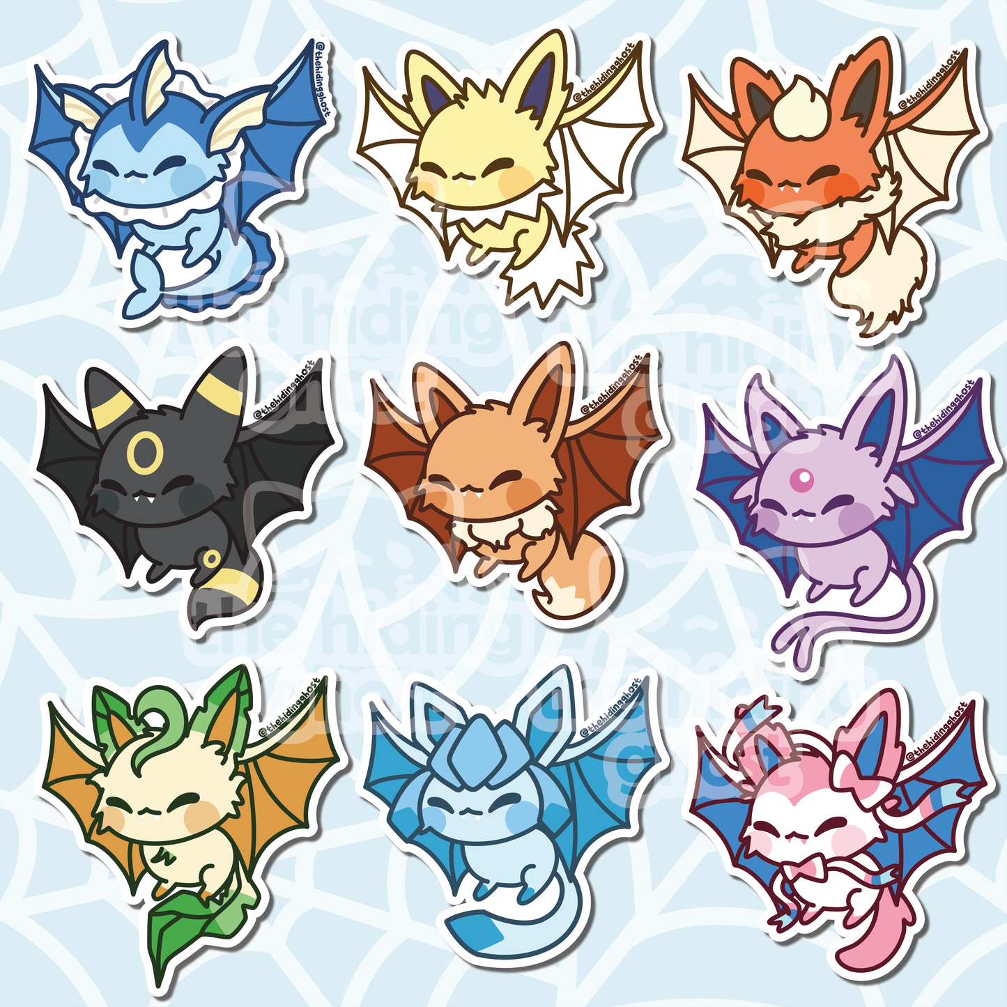 Bat Eevee-lution Stickers
