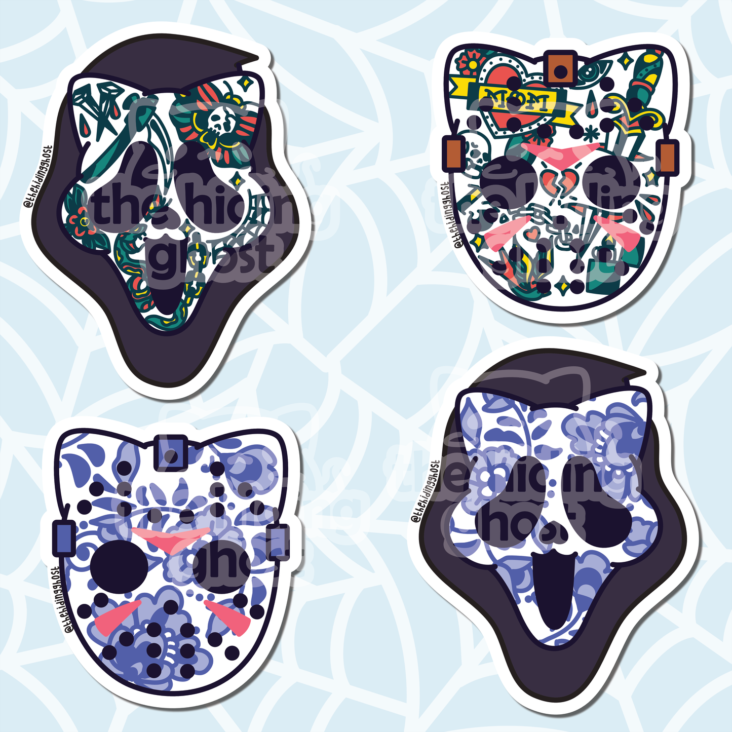 Spooky Masks Stickers