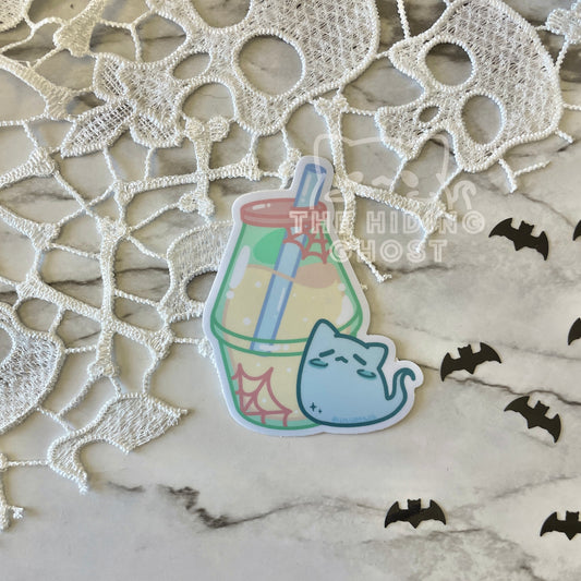 Cute Spooky Drinks Die Cut Stickers