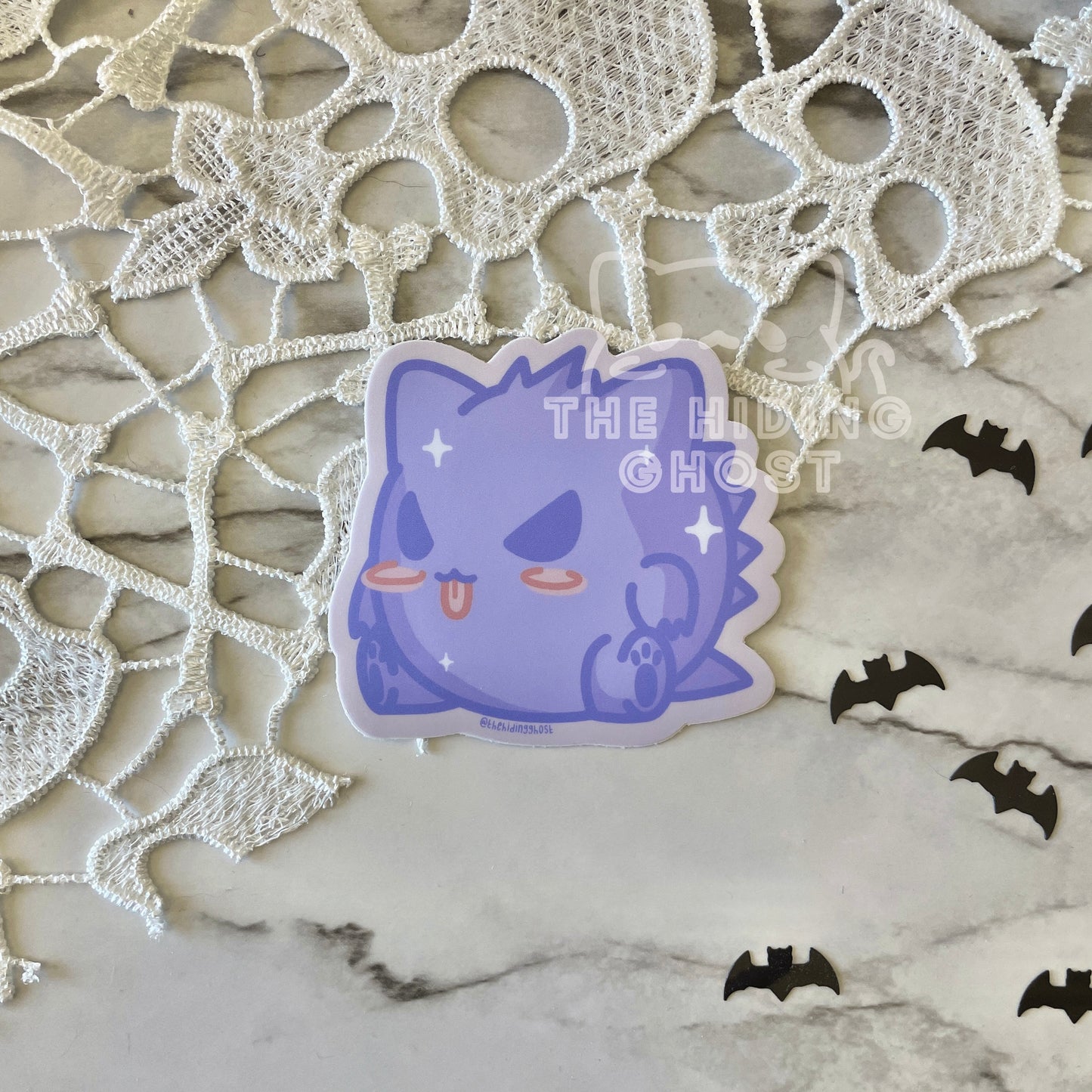 Ghost Poke Cat Stickers