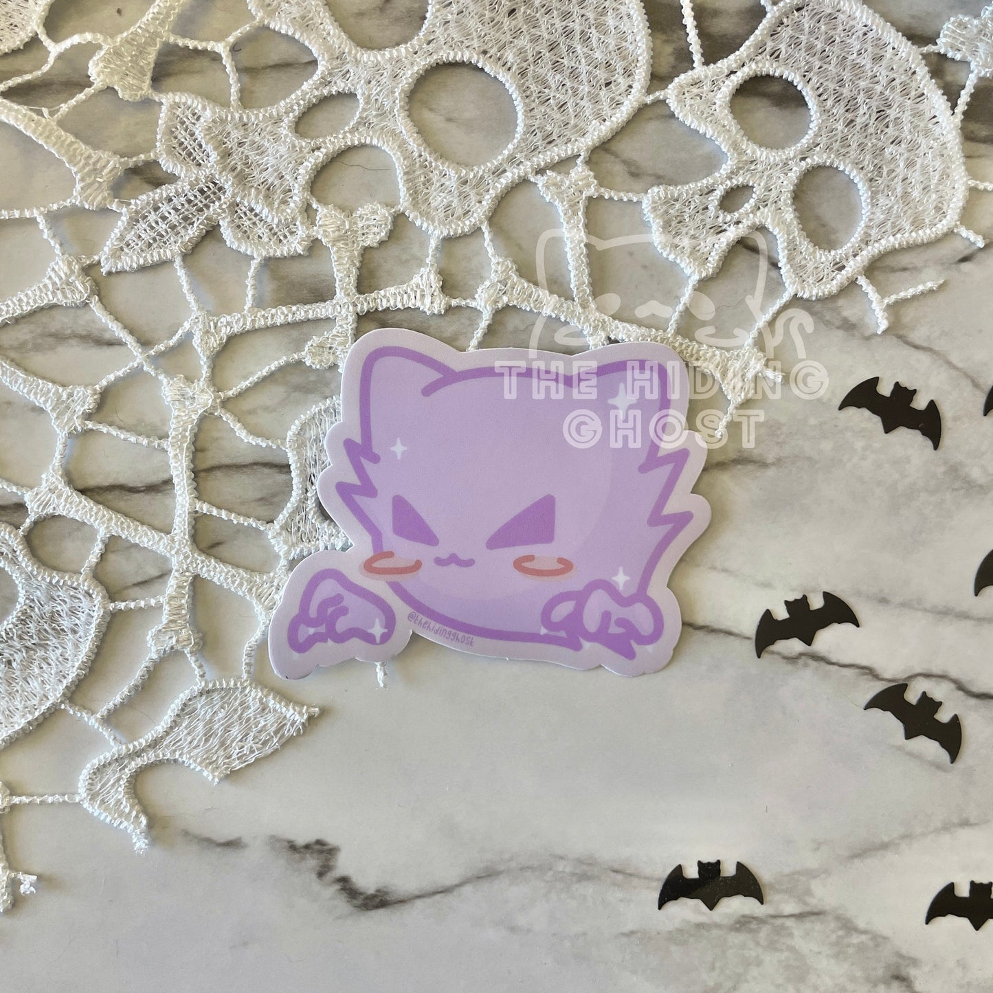 Ghost Poke Cat Stickers