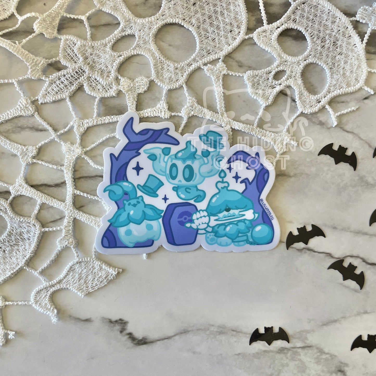 Hitch Hiking Poke Ghosts Sticker