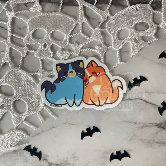 Ghost Cat Bluey Sticker