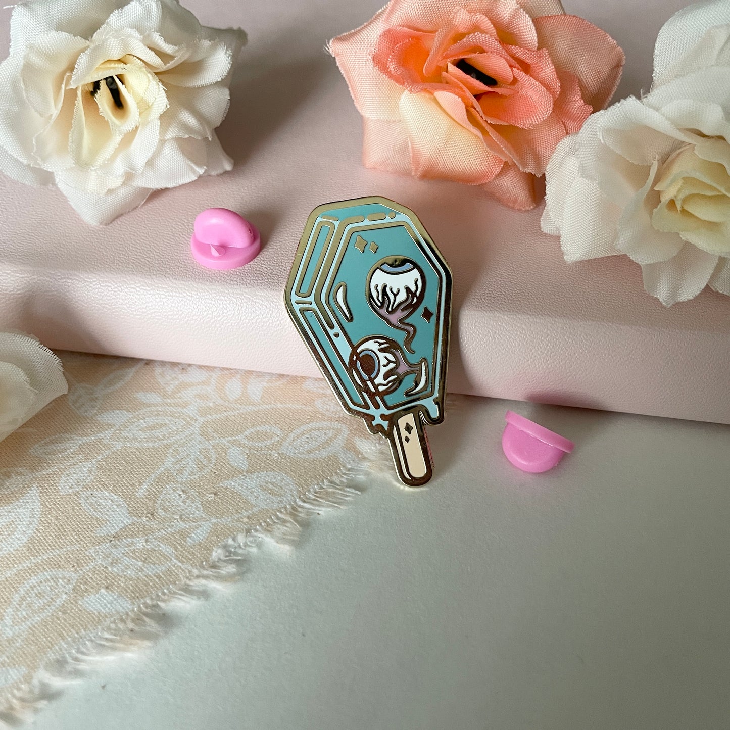 Spooky Popsicle Eyeball Enamel Pin