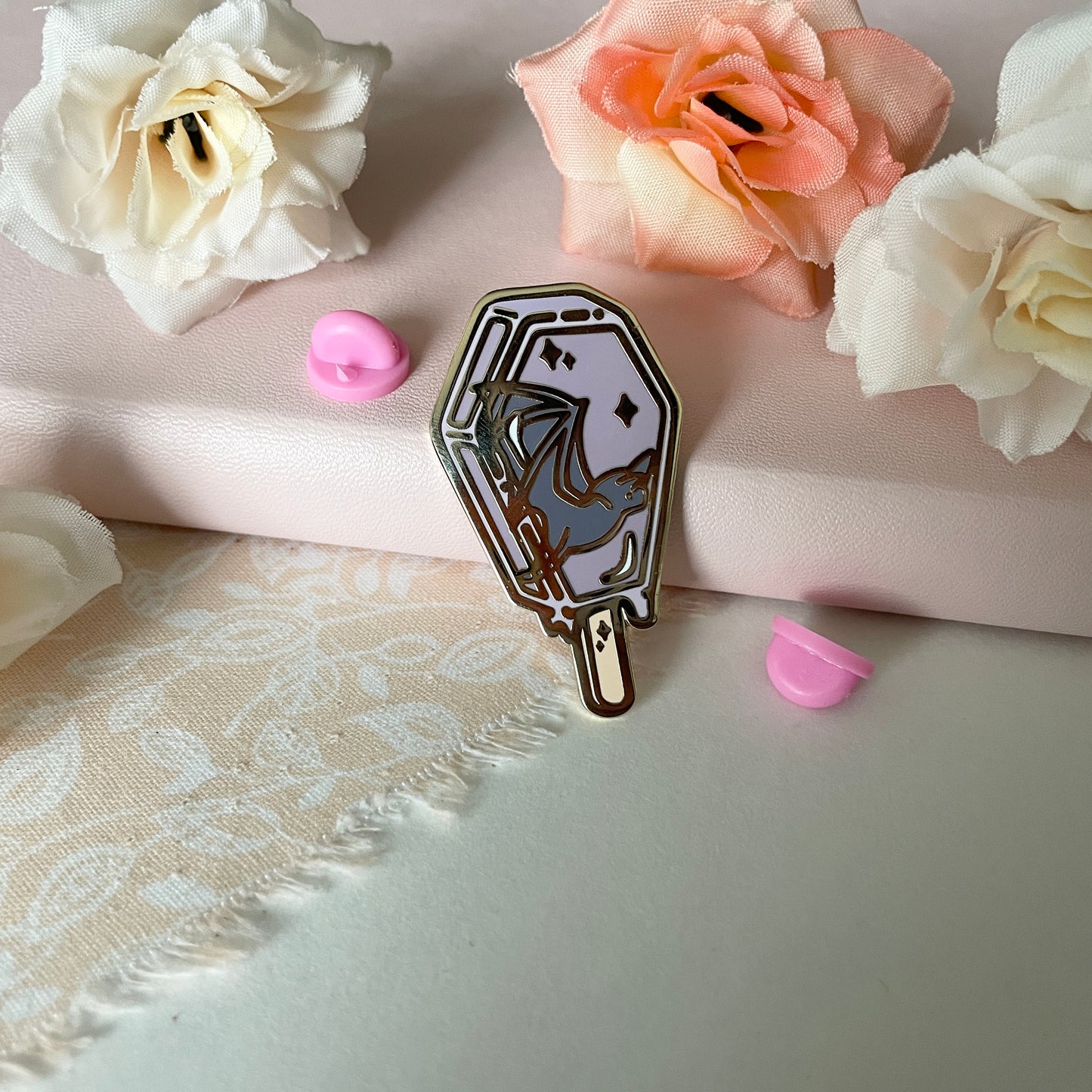 Spooky Popsicle Bat Enamel Pin