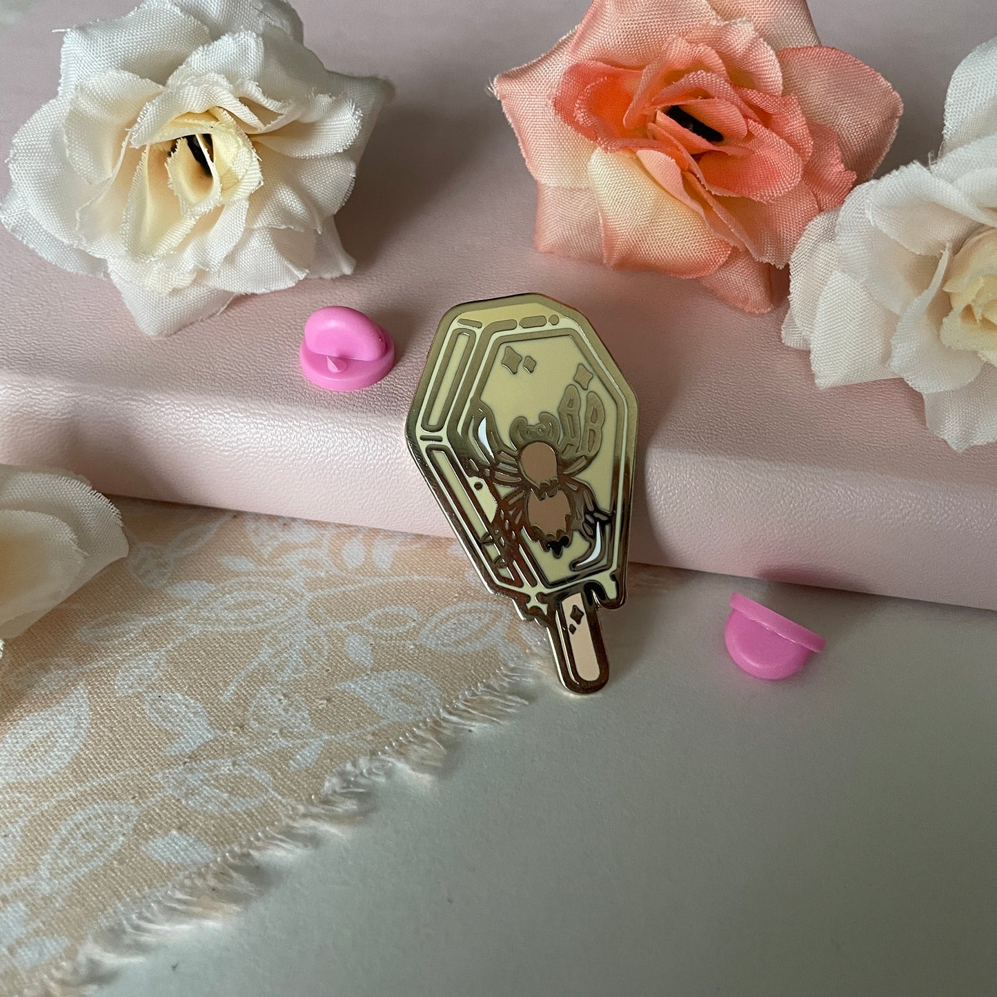 Spooky Popsicle Spider Enamel Pin