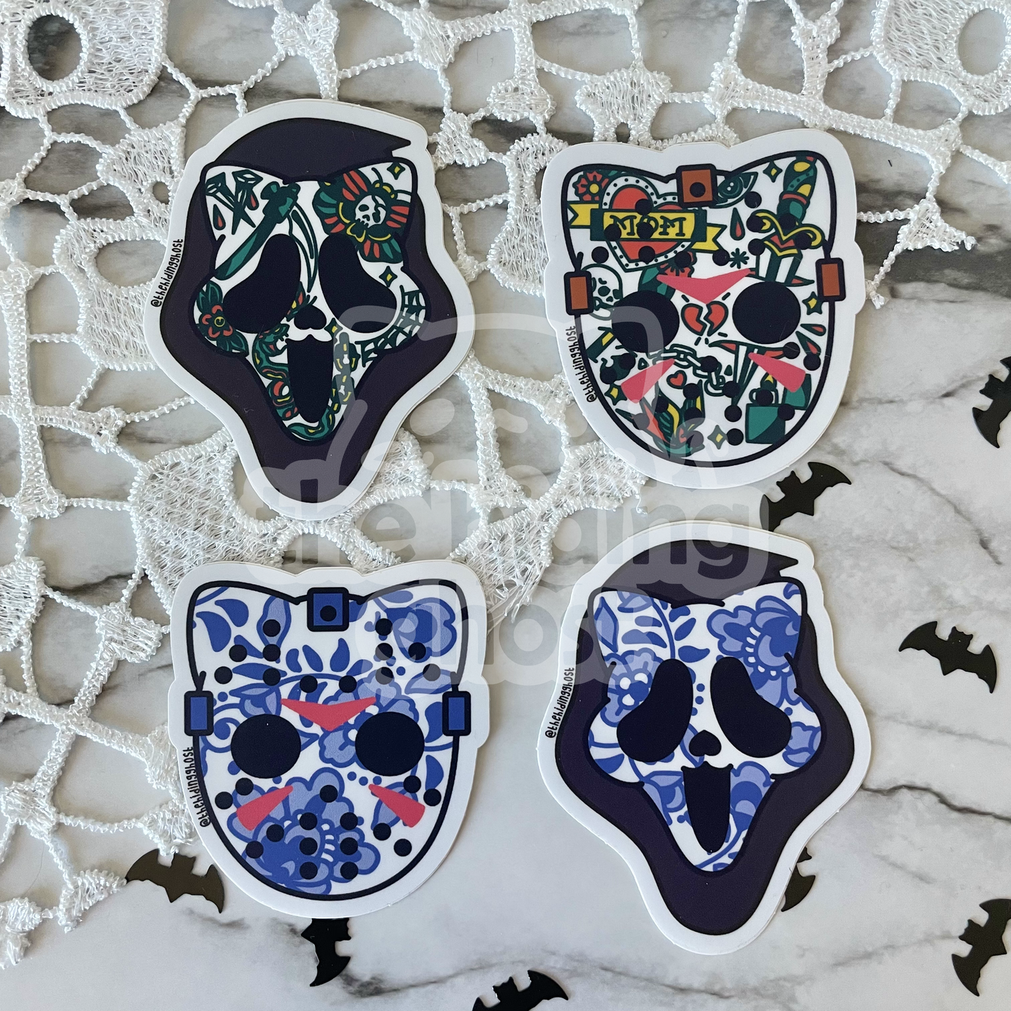 Spooky Masks Stickers
