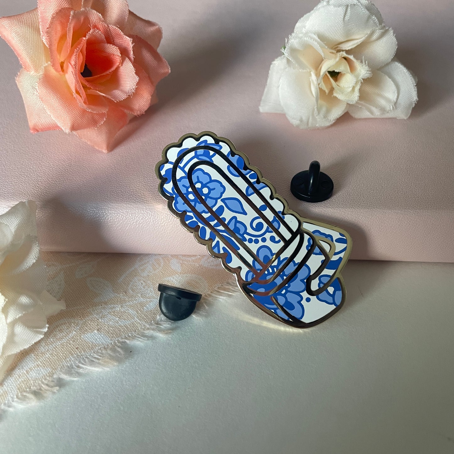 Ceramic Chainsaw Enamel Pin