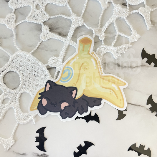 Spider Cat Banana Sticker