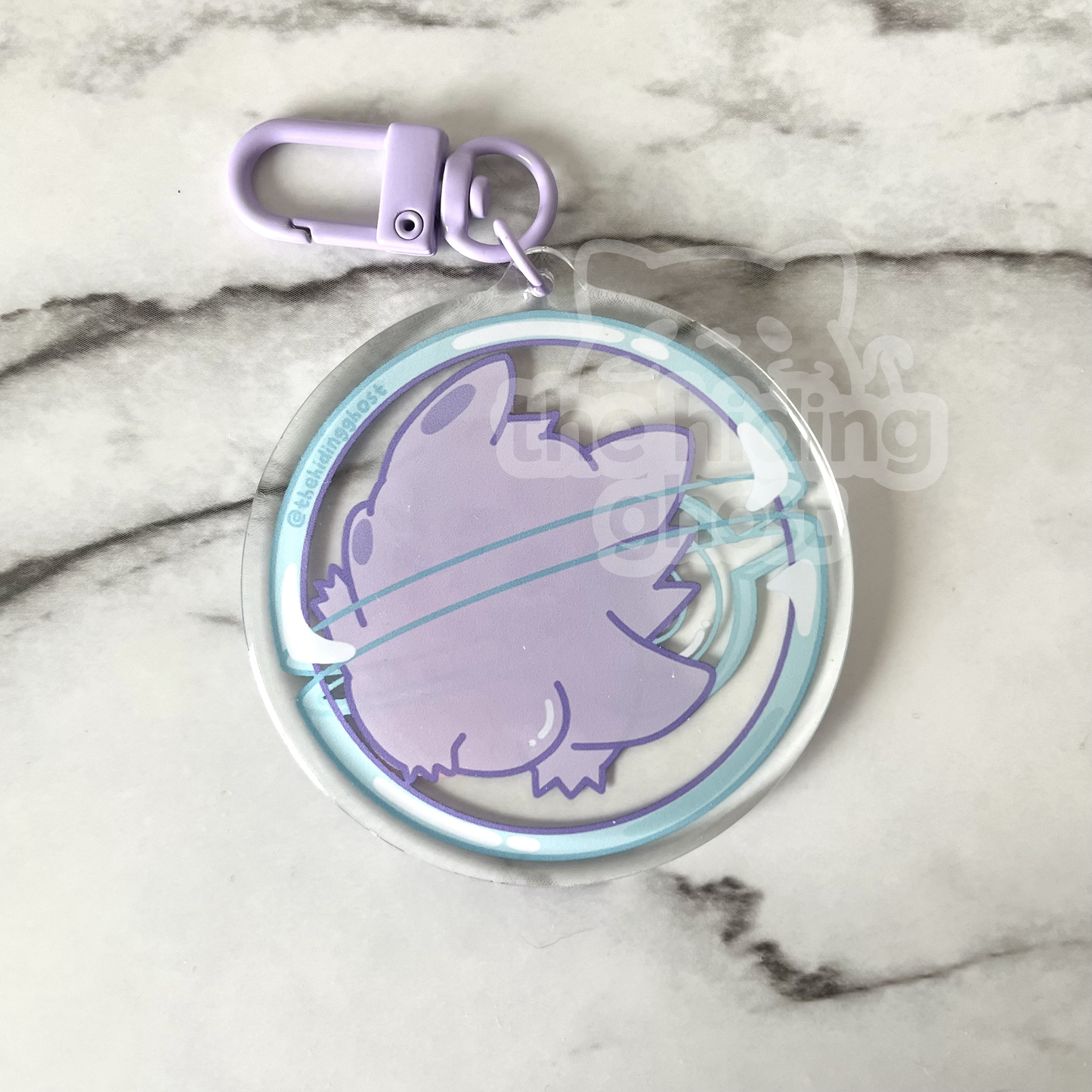 Gengar Pokeball Double Sided Acrylic Keychain