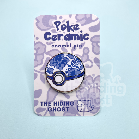 Ceramic Pokeball Enamel Pin