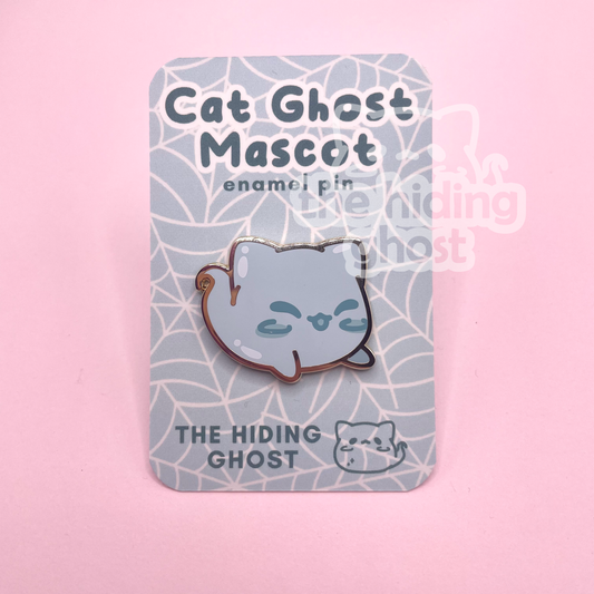 Cat Ghost Mascot Enamel Pin