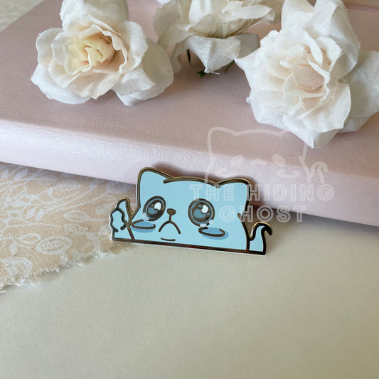 Mance Cat Ghost Enamel Pin