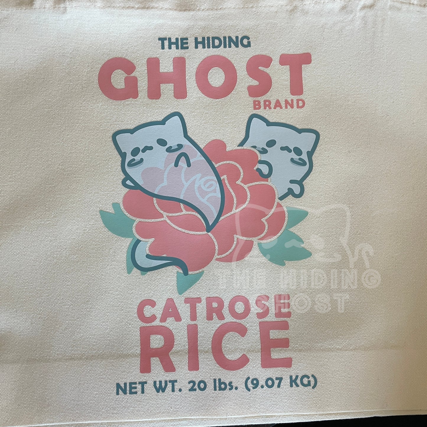 Ghost Catrose Rice Tote Bag