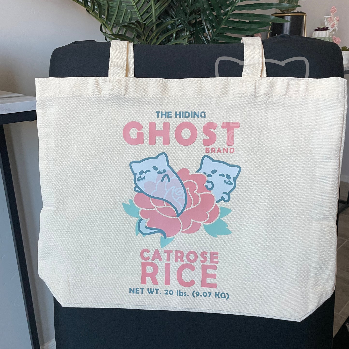 Ghost Catrose Rice Tote Bag