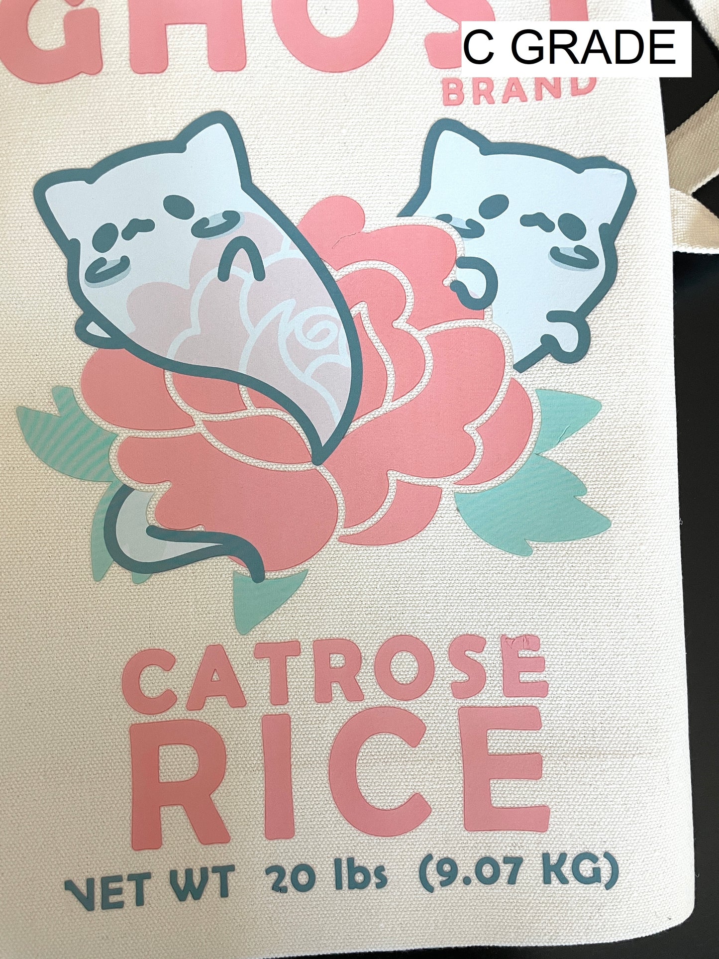 Ghost Catrose Rice Tote Bag
