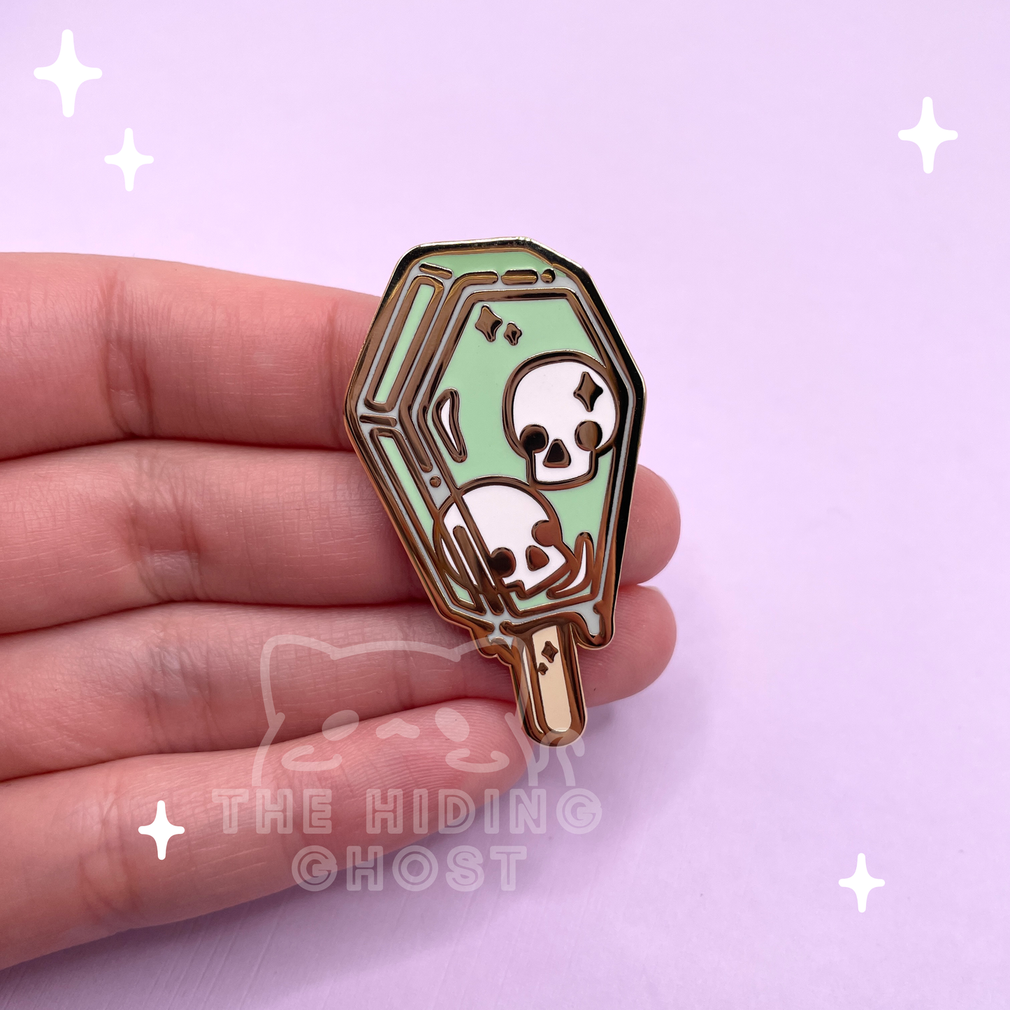 Spooky Popsicle Skull Enamel Pin