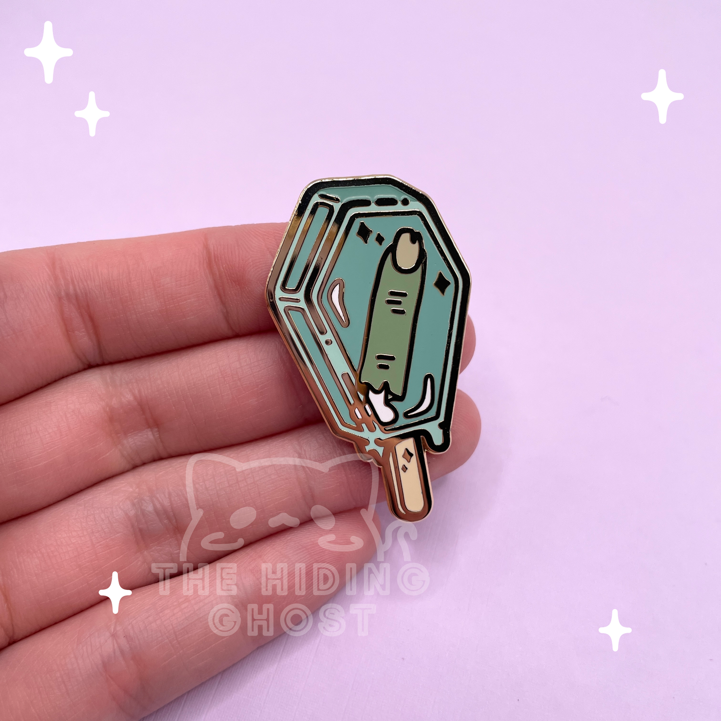 Spooky Popsicle Finger Enamel Pin