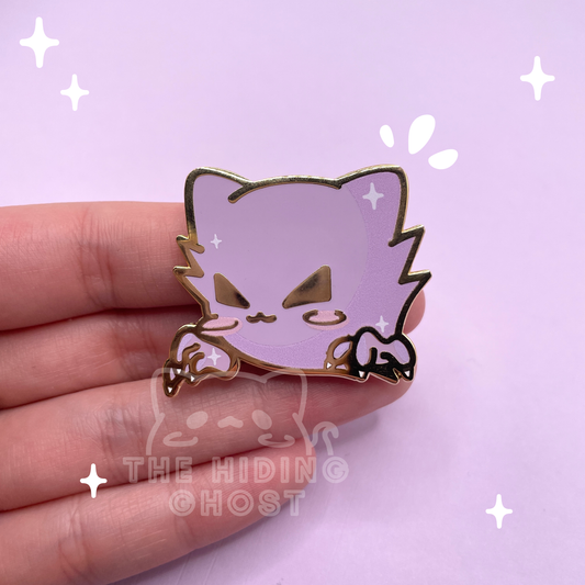 Ghost PokeCat Haunter Enamel Pin