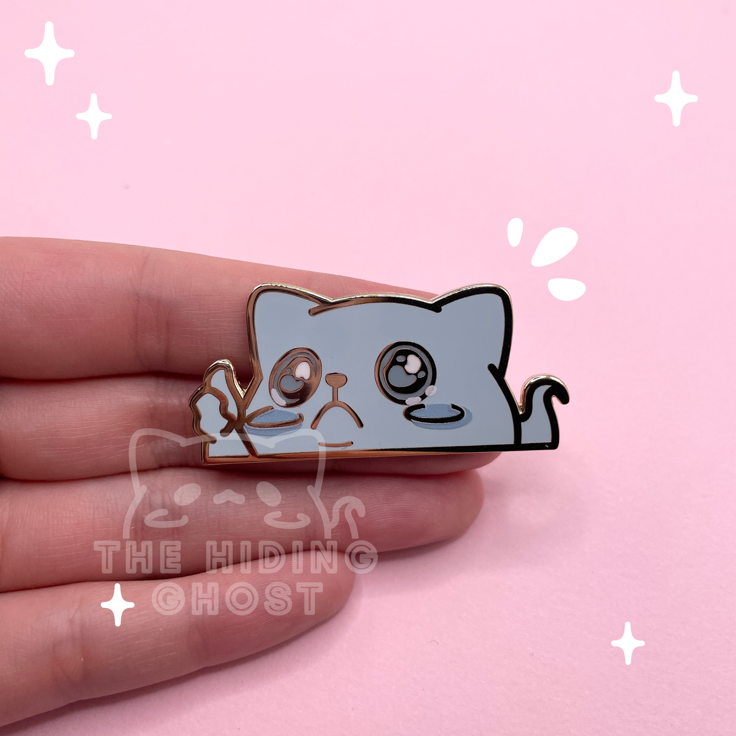 Mance Cat Ghost Enamel Pin