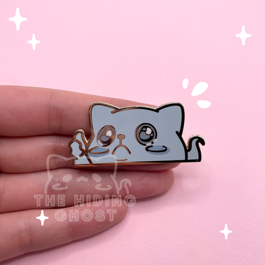 Mance Cat Ghost Enamel Pin