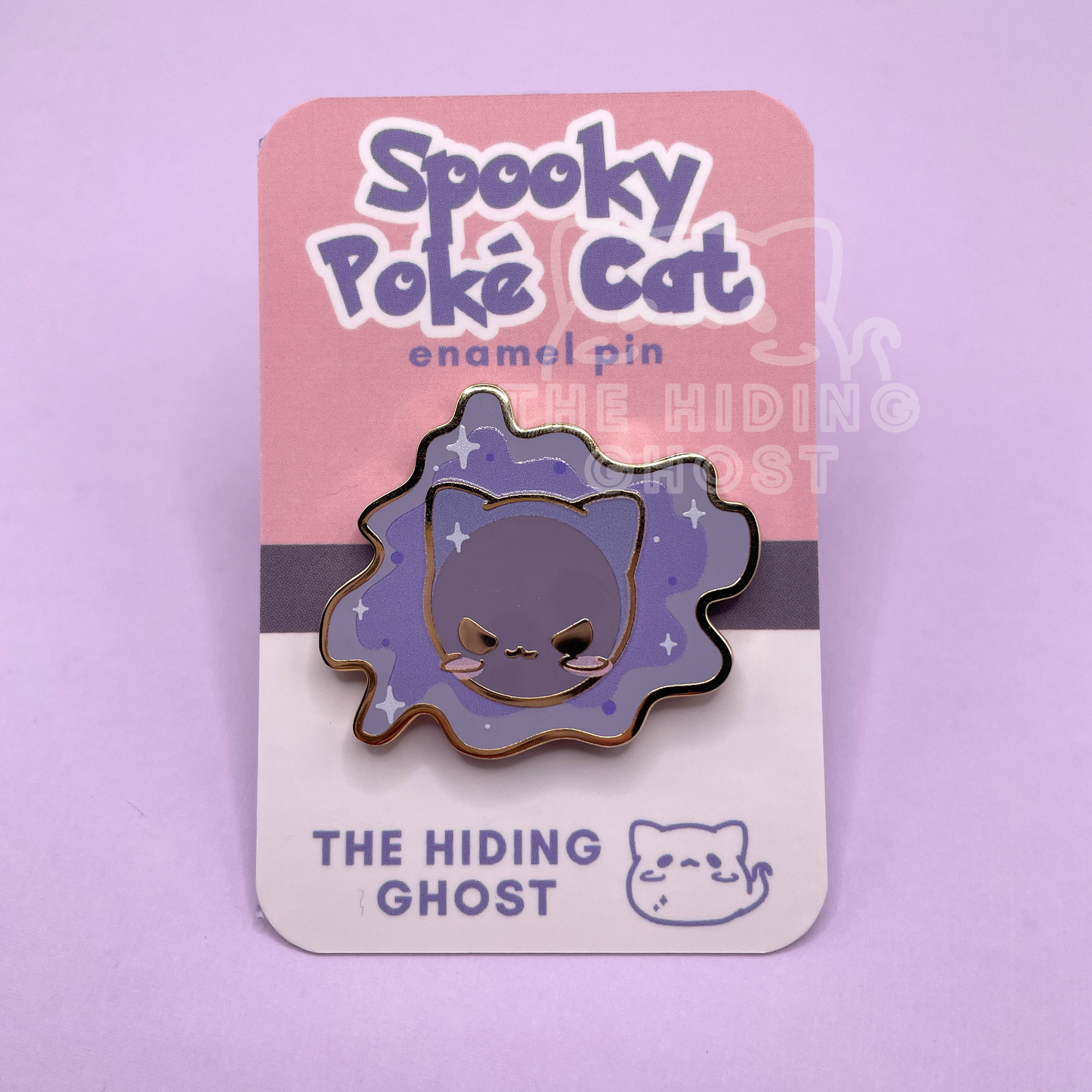 Ghost PokeCat Haunter Enamel Pin