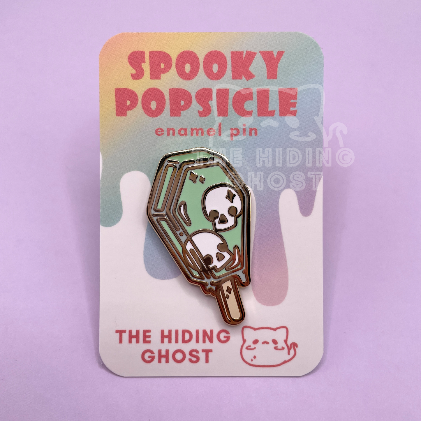 Spooky Popsicle Skull Enamel Pin