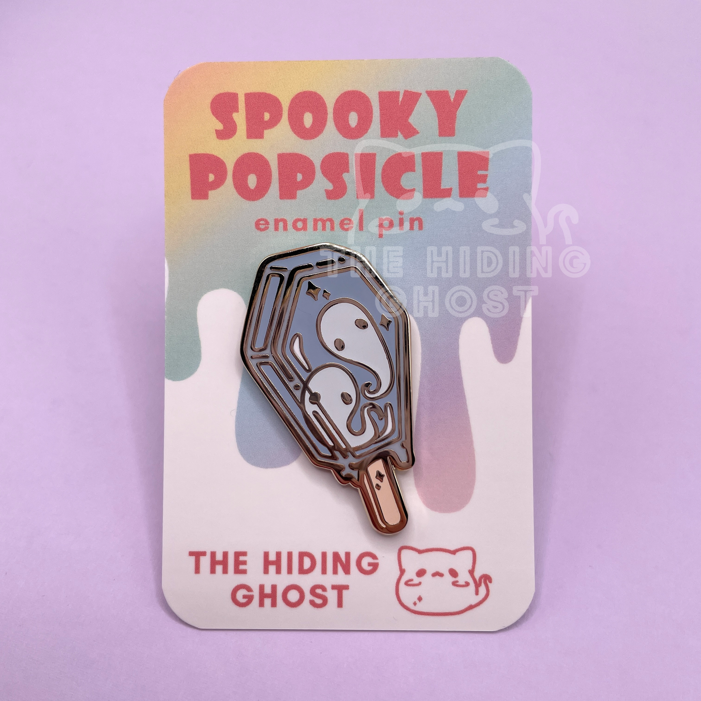 Spooky Popsicle Ghost Enamel Pin