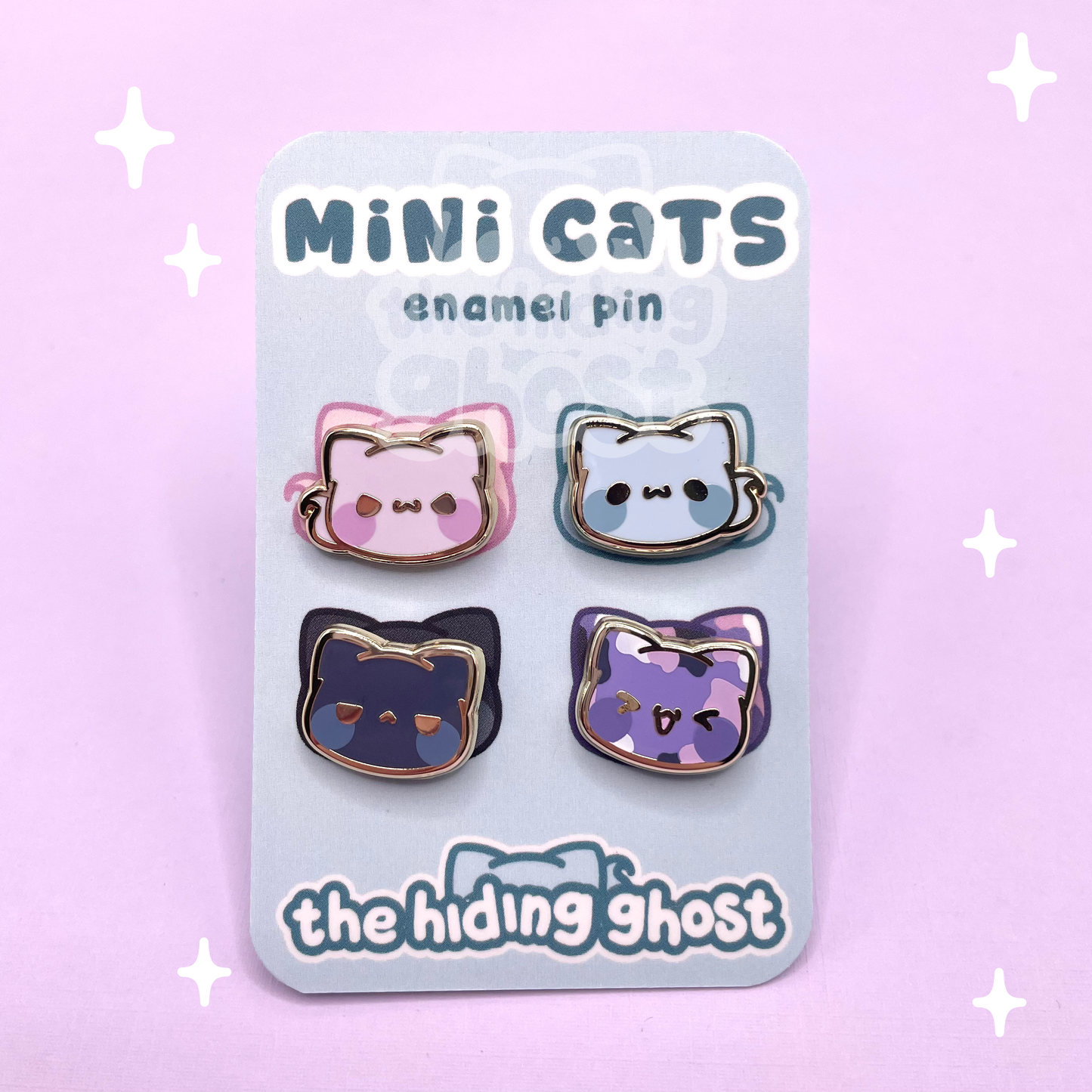 Mini Cats Enamel Pin Set