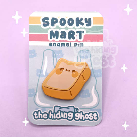Cat Bread Dyed Metal Pin