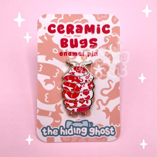 Ceramic Isopod Enamel Pin