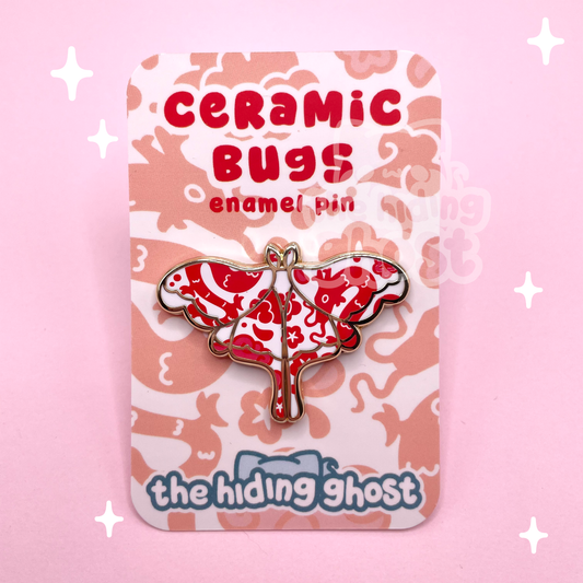 Ceramic Moth Enamel Pin
