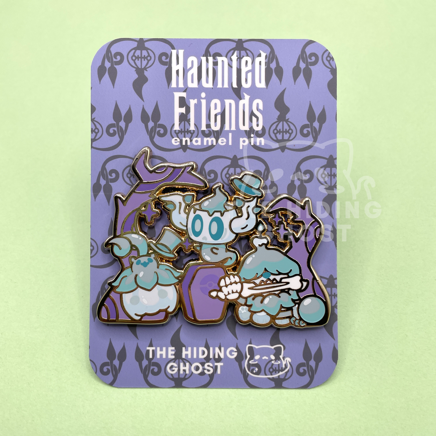 Hitch Hiking Poke Ghosts Enamel Pin