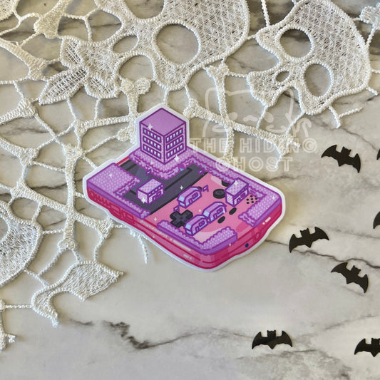 Spooky Lavender Town Game Boy Sticker