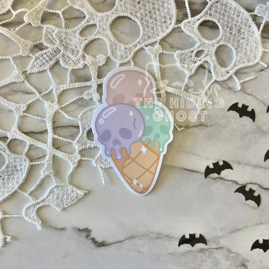 Pastel Spooky Desserts Die Cut Stickers