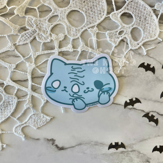 Cat Ghost Tomie Die Cut Sticker