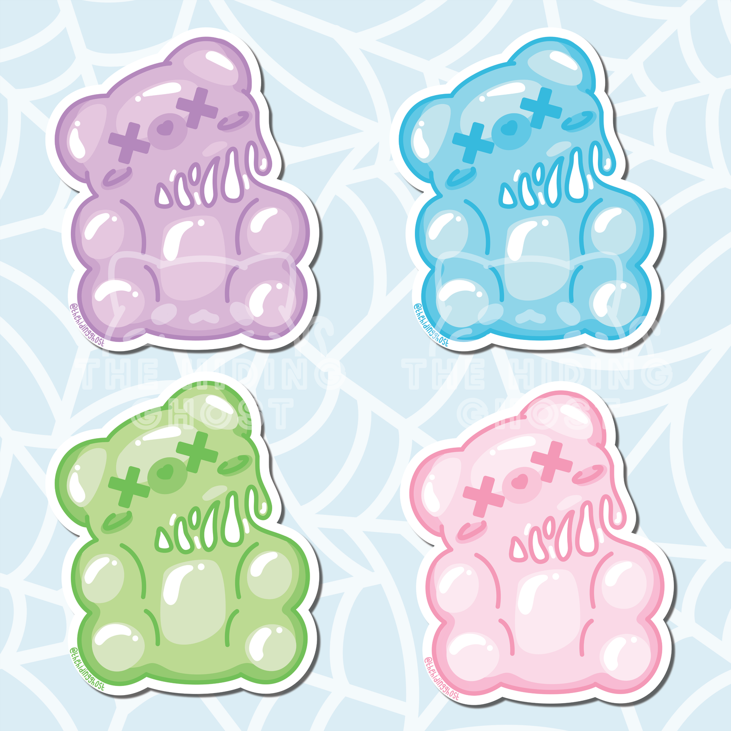 Spooky Gummy Bear Stickers