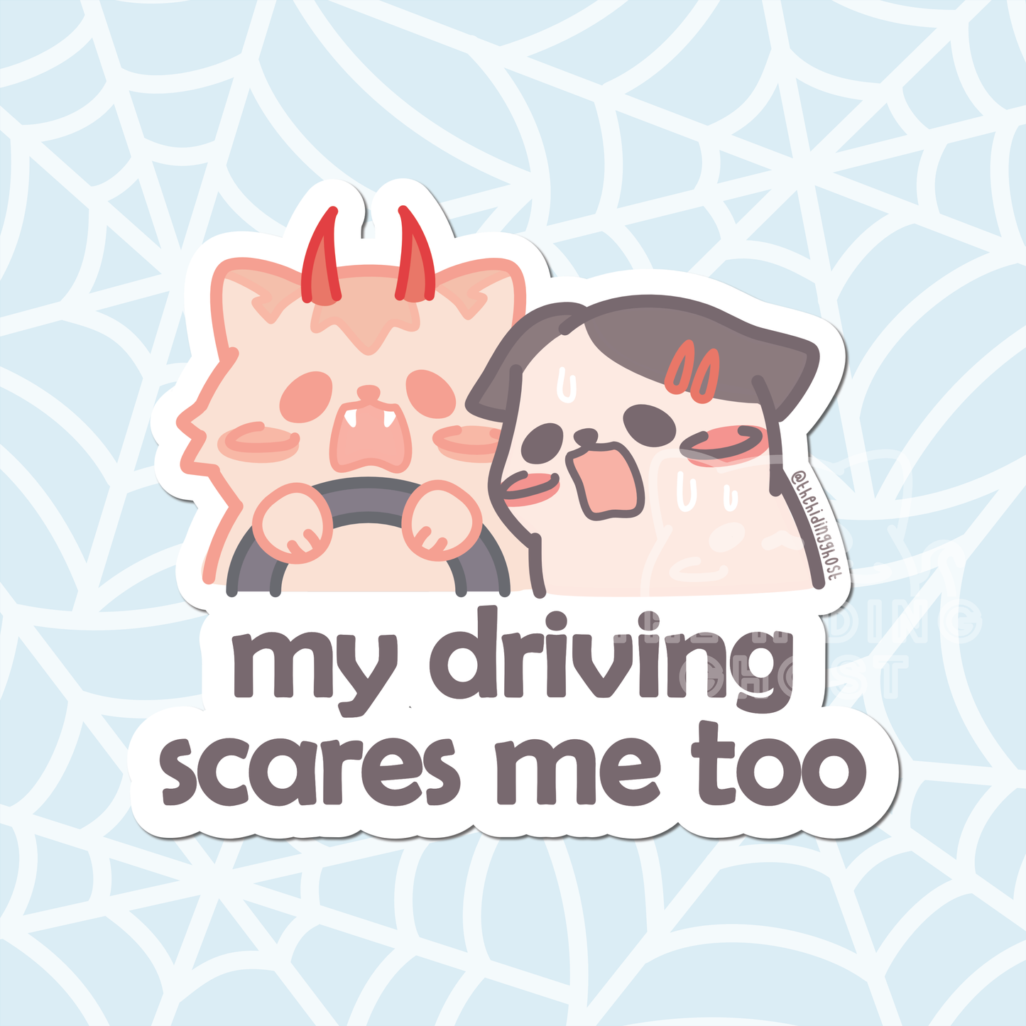 Power Scary Driver Bumper Sticker - Waterproof