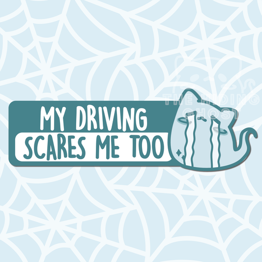 Scary Driver Bumper Sticker - Waterproof