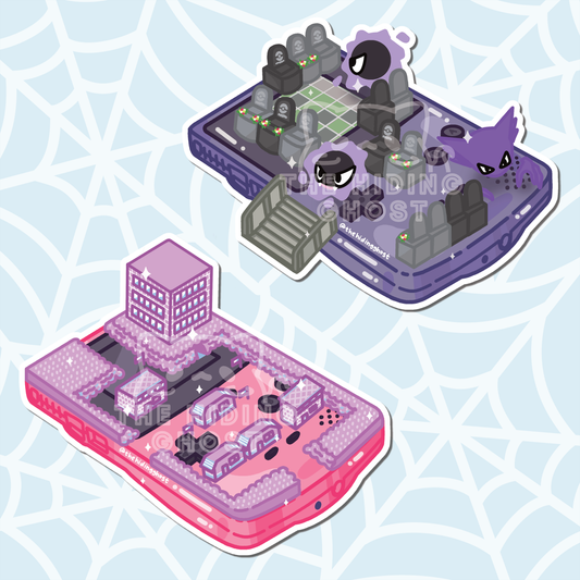 Spooky Lavender Town Game Boy Sticker