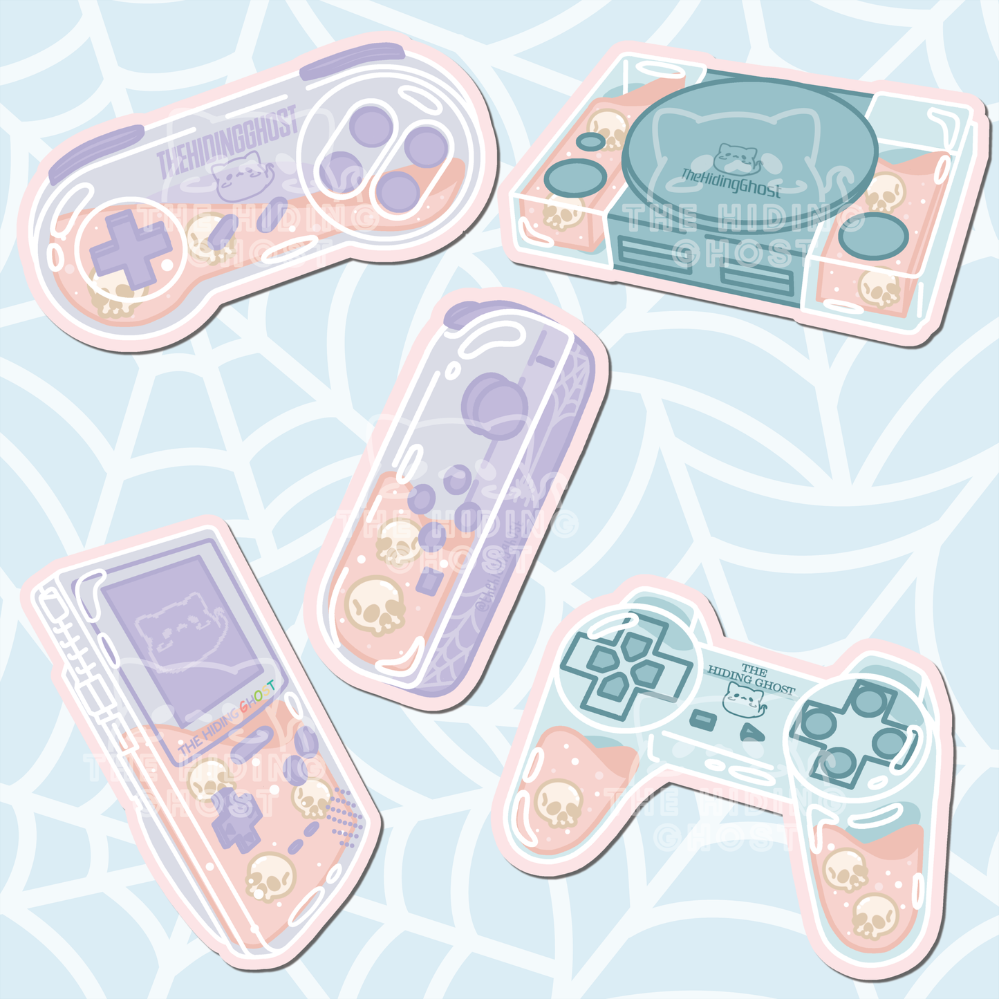 Cute Spooky Games Die Cut Stickers