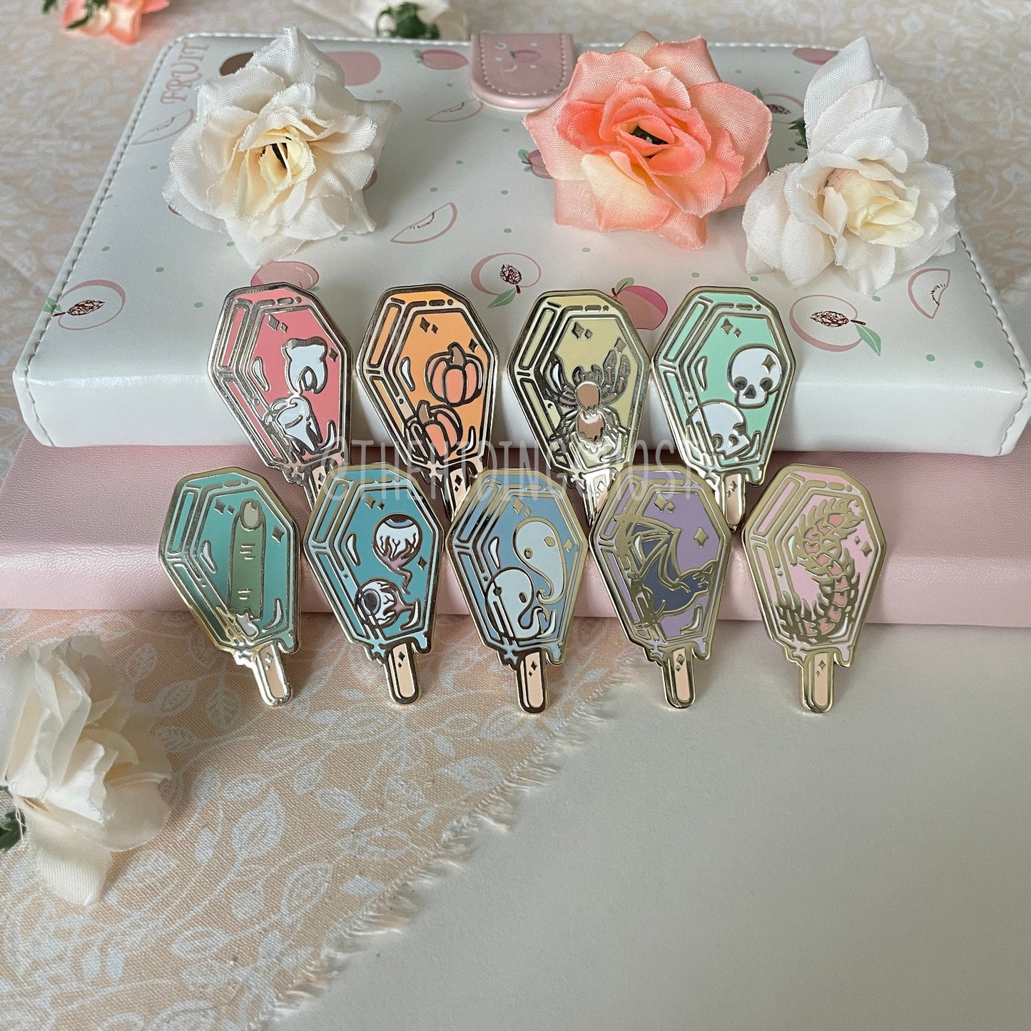 Spooky Popsicle Skull Enamel Pin