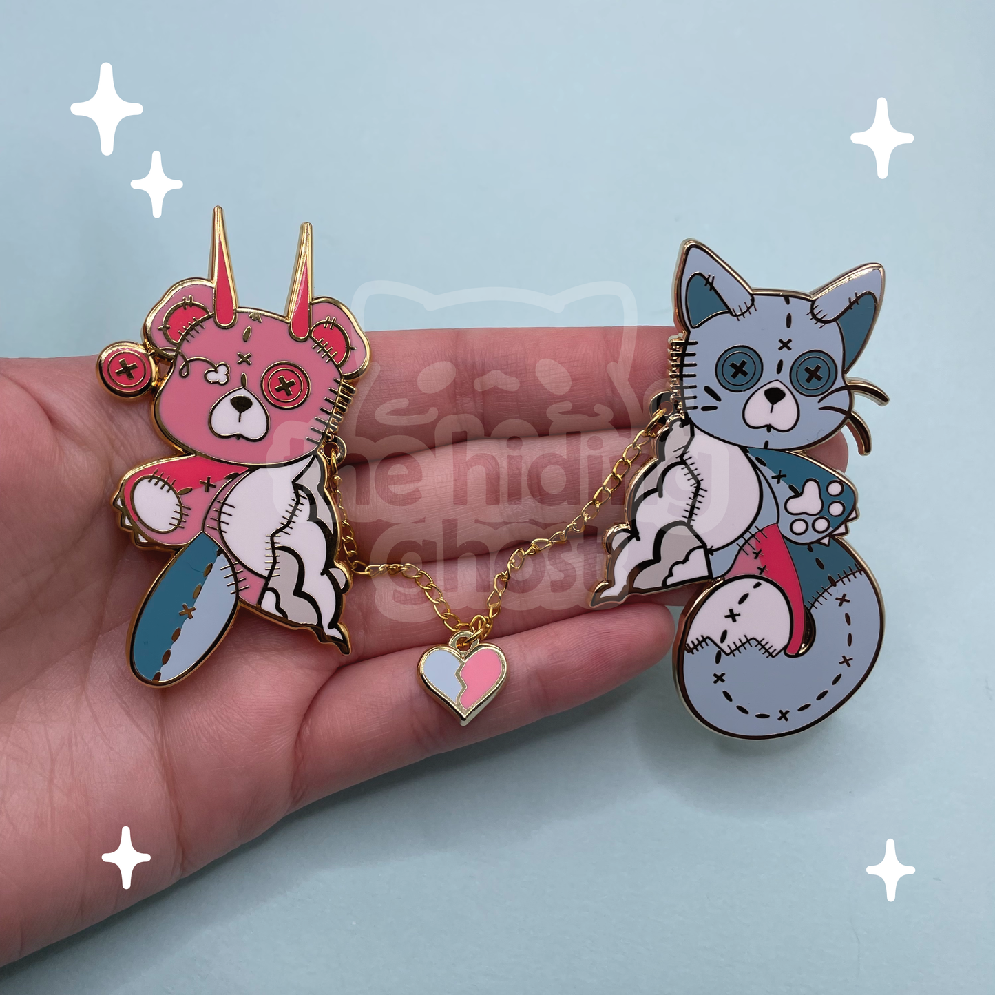 Stitched Together - Chain Enamel Pin