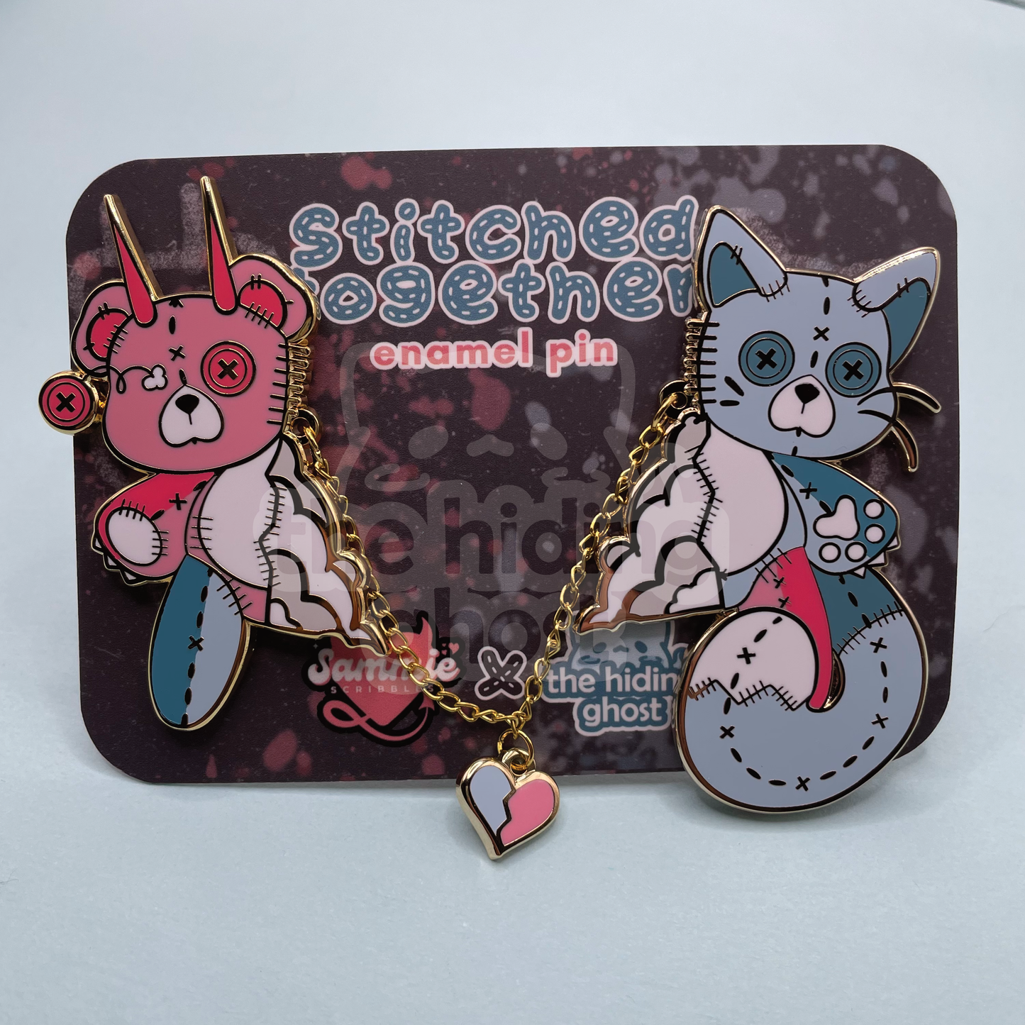 Stitched Together - Chain Enamel Pin