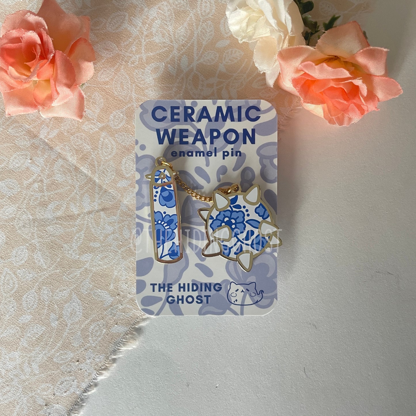 Ceramic Flail Enamel Pin