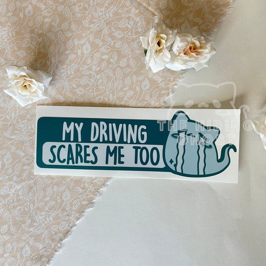 Scary Driver Bumper Sticker - Waterproof