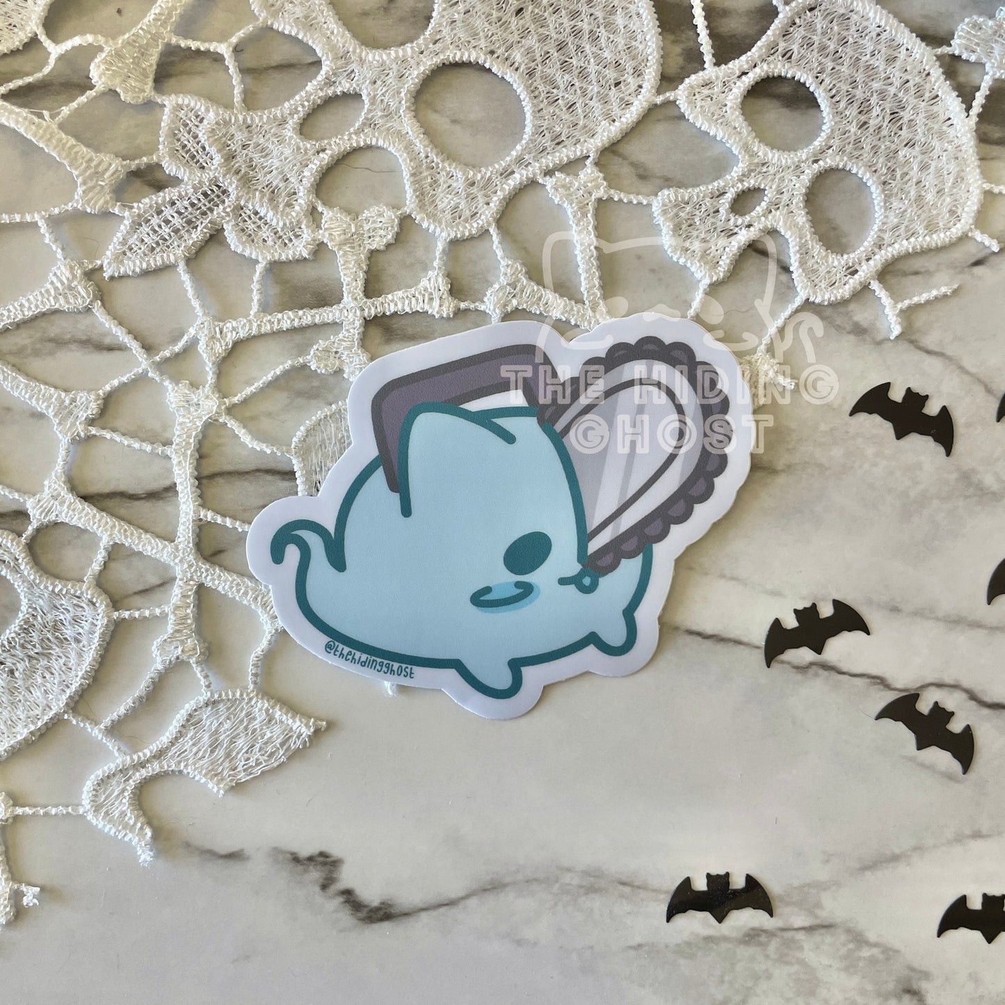 Chainsaw Ghost Cat Stickers