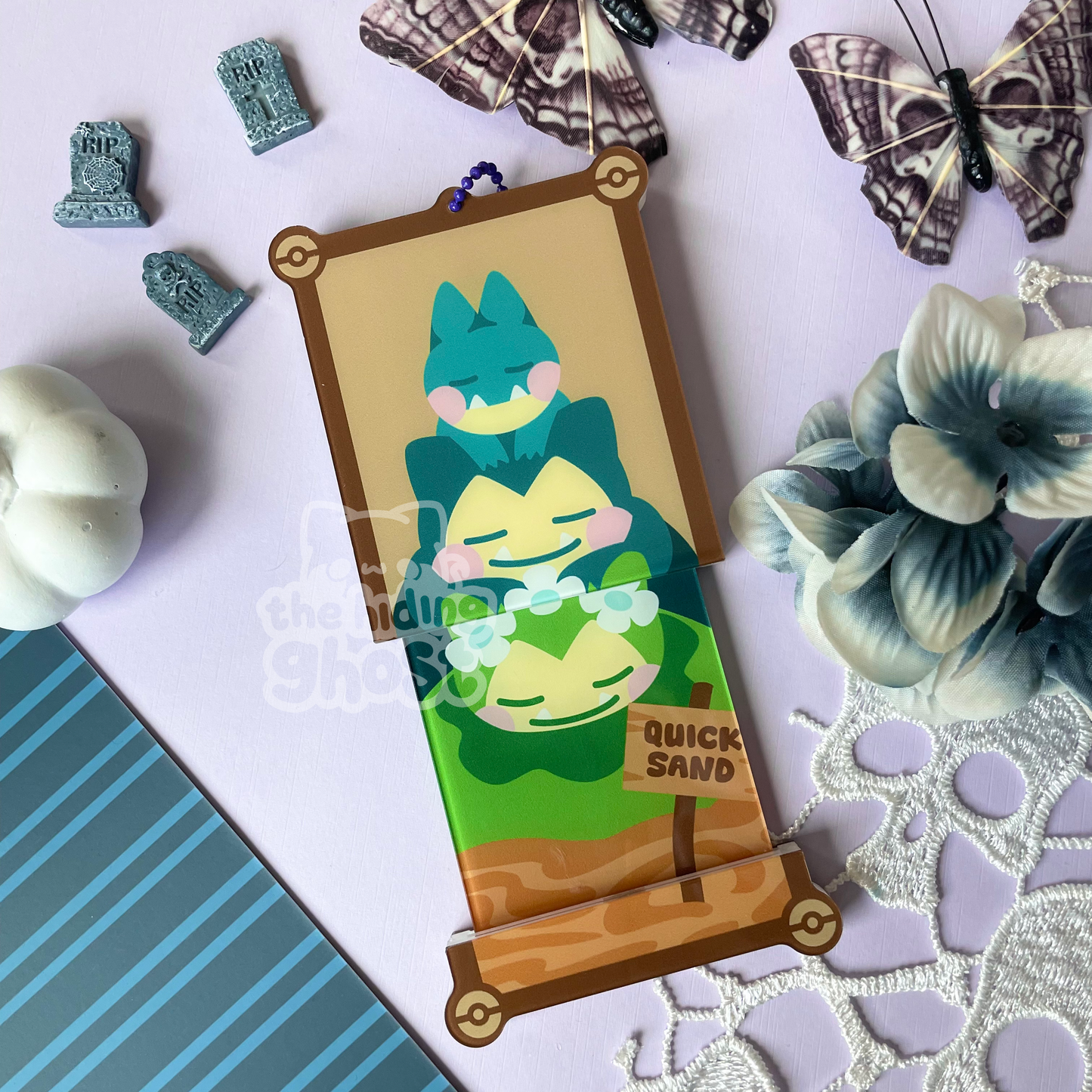 Poke-Stretching Portrait Openable Acrylic Keychain
