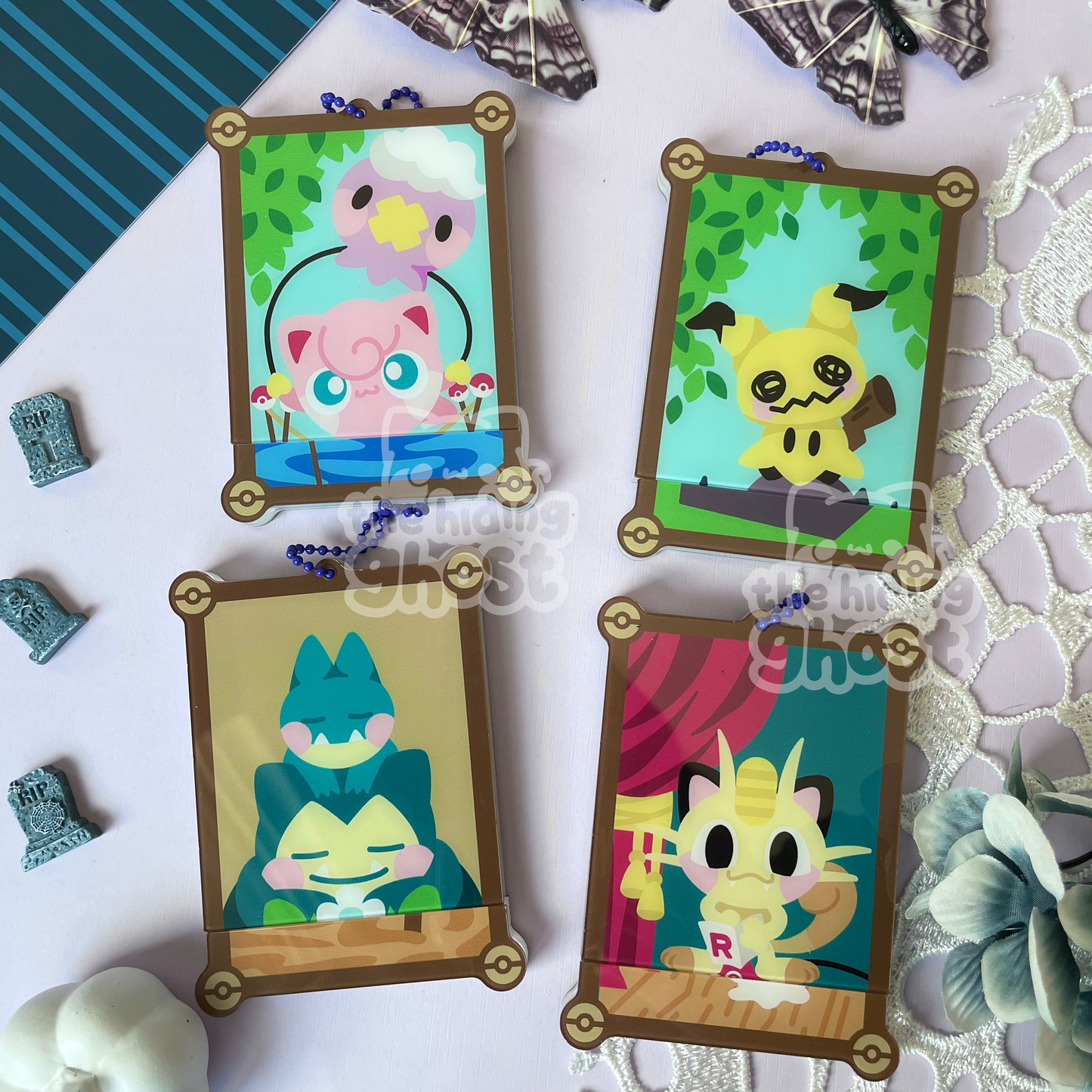 Poke-Stretching Portrait Openable Acrylic Keychain