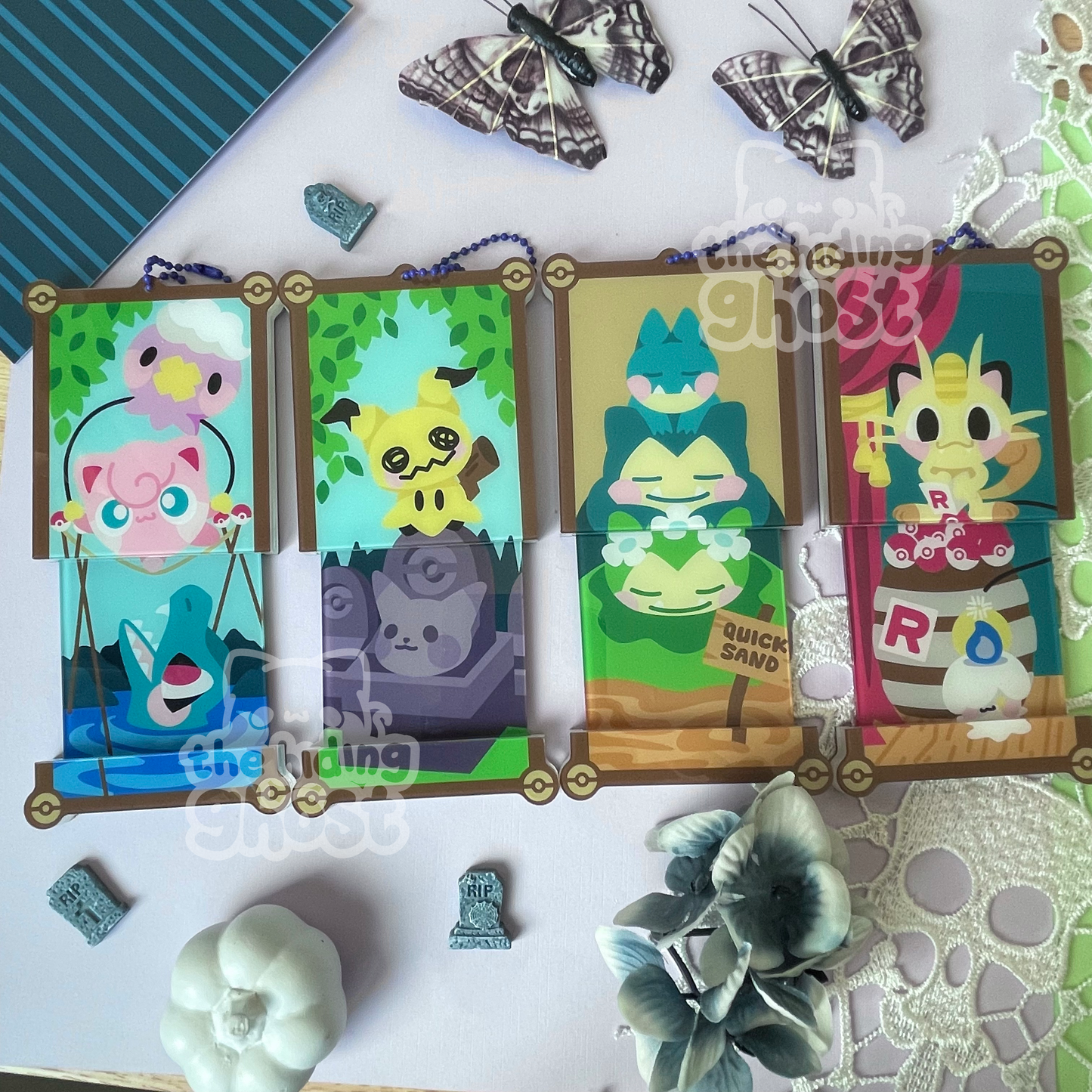 Poke-Stretching Portrait Openable Acrylic Keychain